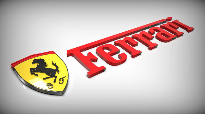 ferrari logo cgtrader