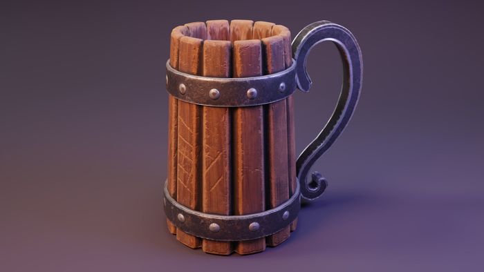viking beer jar cgtrader