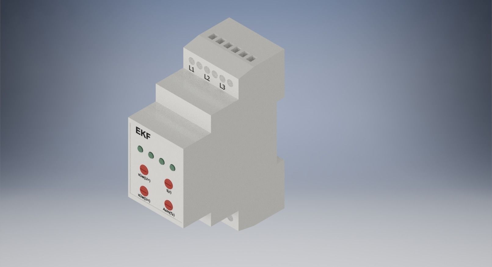Phase control relay RKF8 3D model CGTrader