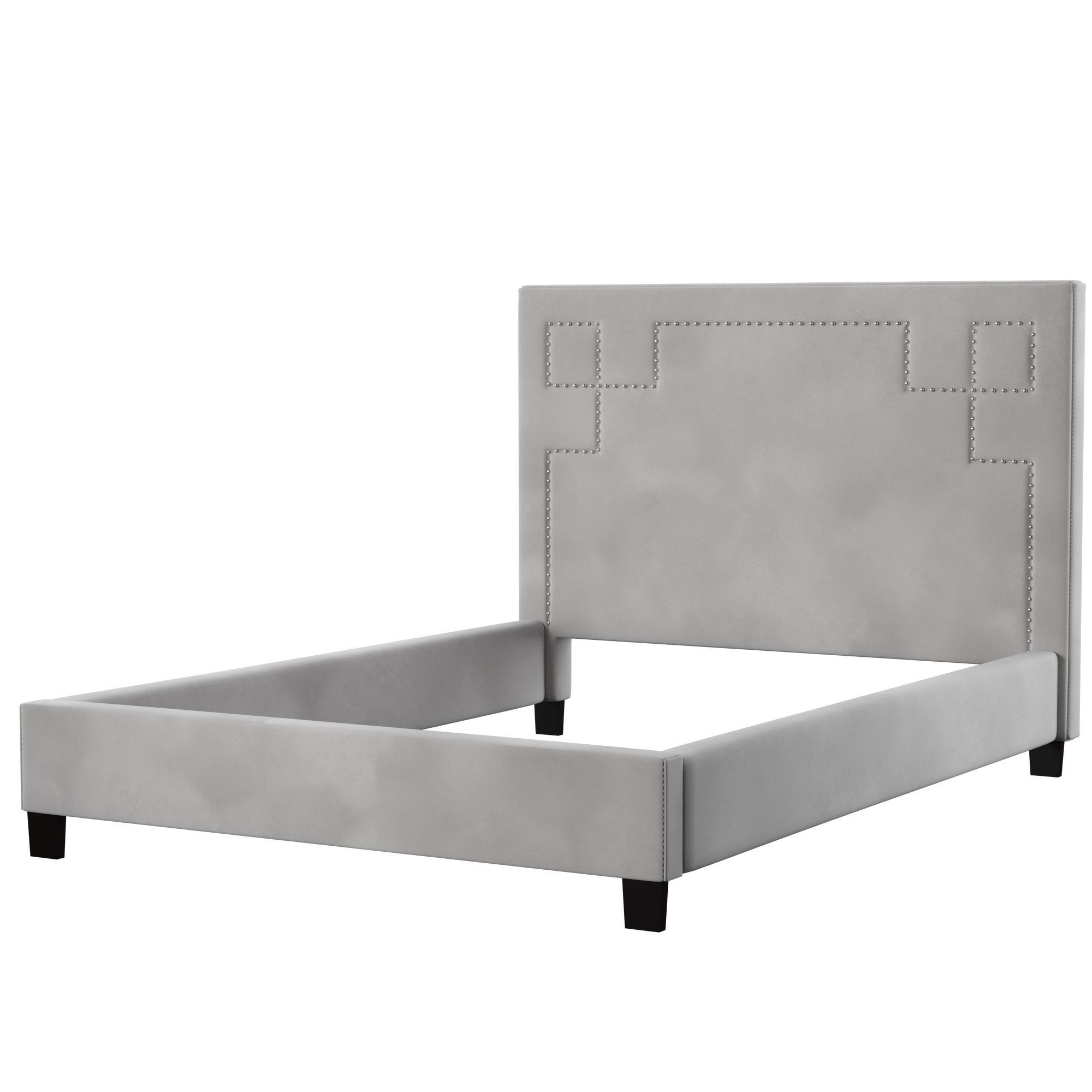 Halina Upholstered Platform Bed 3D model