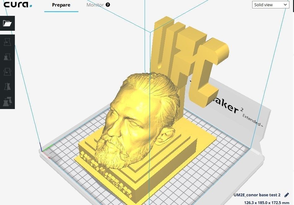 Conor McGregor head on UFC base 3D print file STL