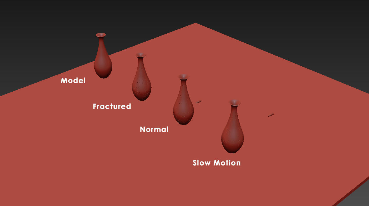 Flower vase Breaking 3D model animated CGTrader