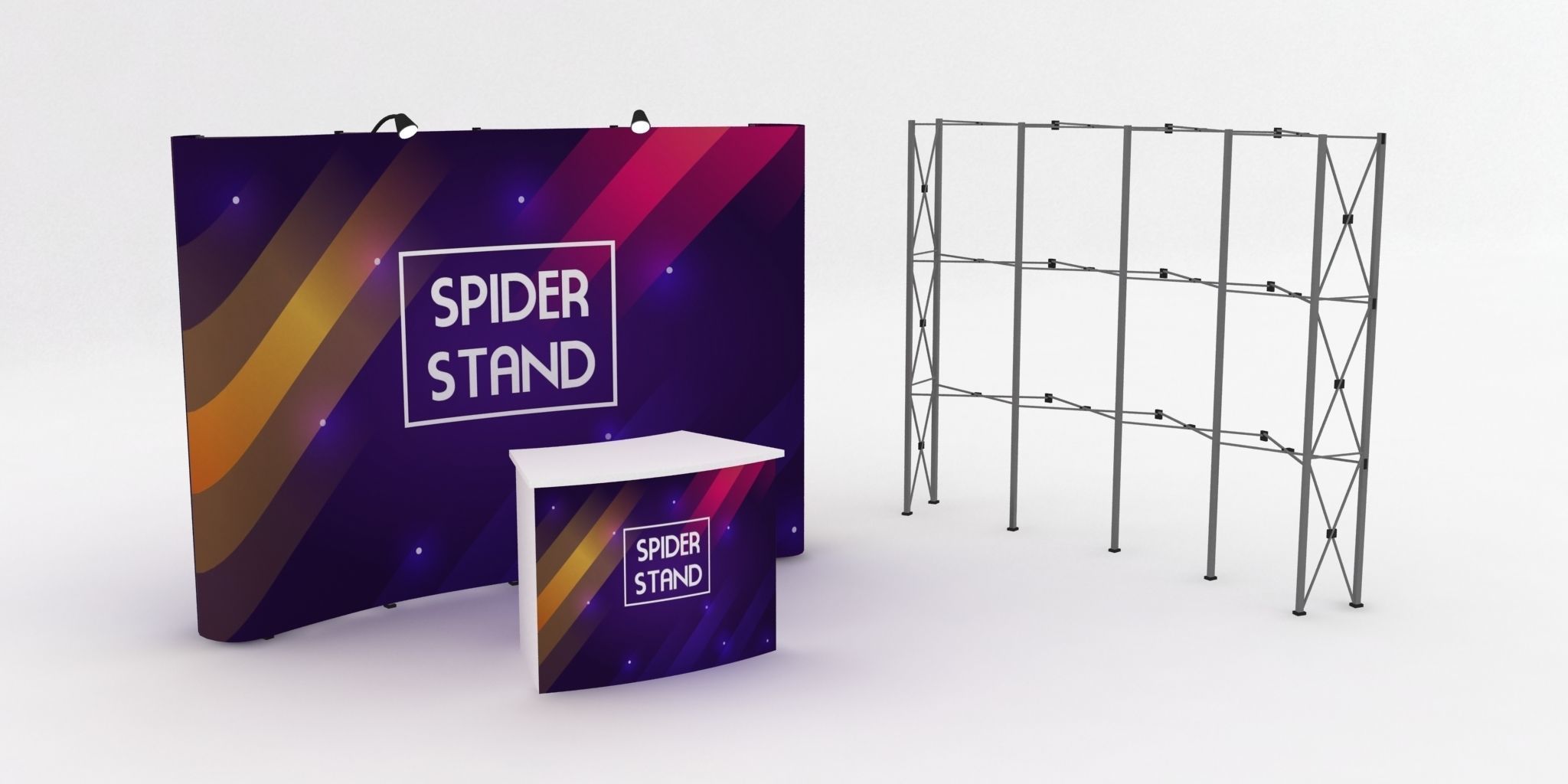 decoration 3D Pop Up Display Spider Stand CGTrader