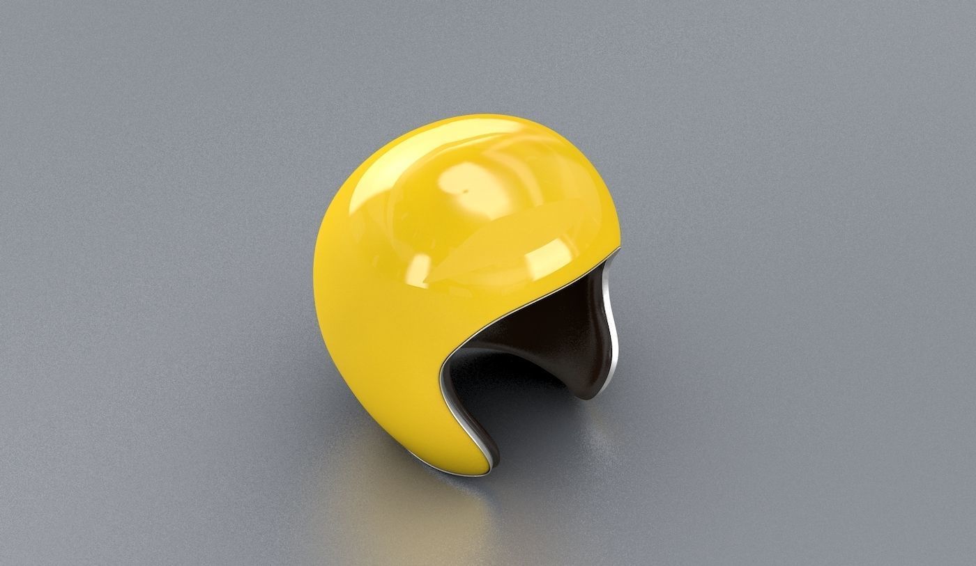 Yellow Jet Helmet 3D 3D model CGTrader
