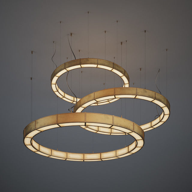 circuler pandant Light 3D model