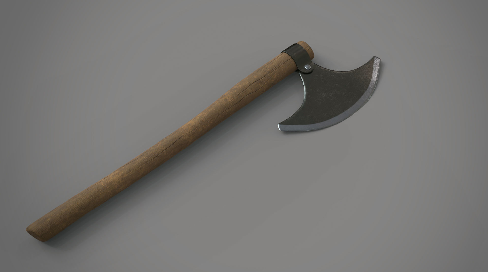 Medieval Axe 4K PBR Low-poly 3D model