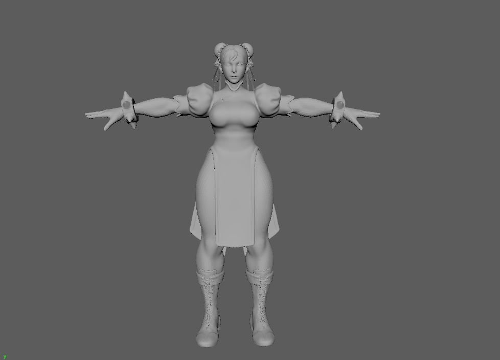 Street Fighter Chun Li - 3D Production Model Rigged 3D model rigged ...