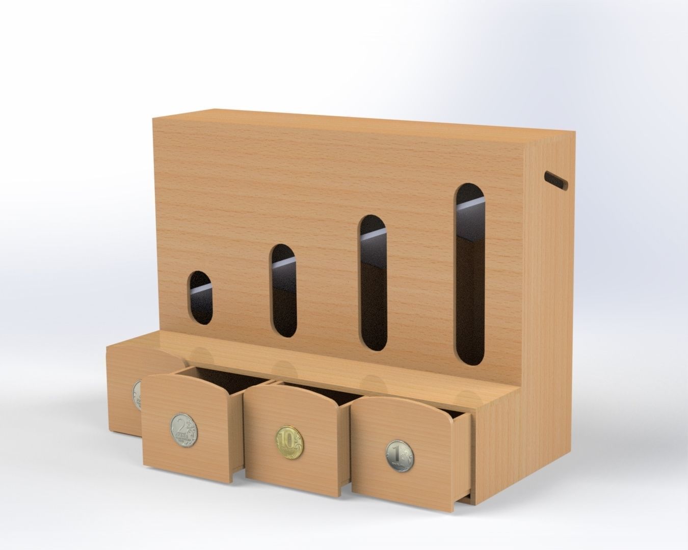 3d Model Piggy Bank Coin Sorter Cgtrader