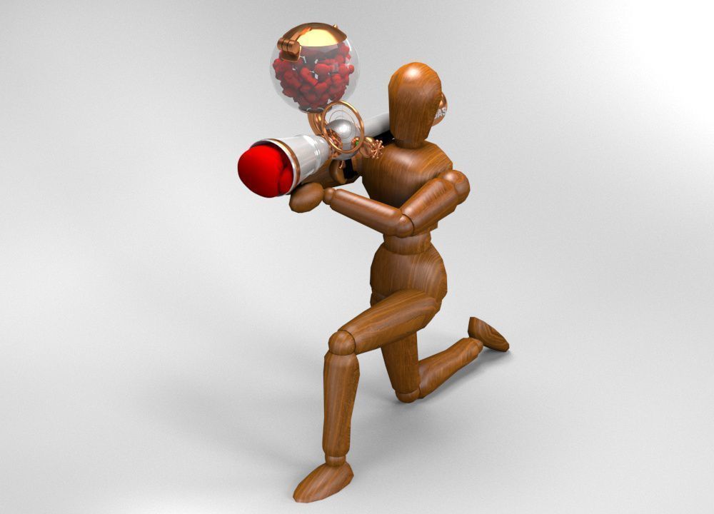 Boxing glove gun 3D model CGTrader