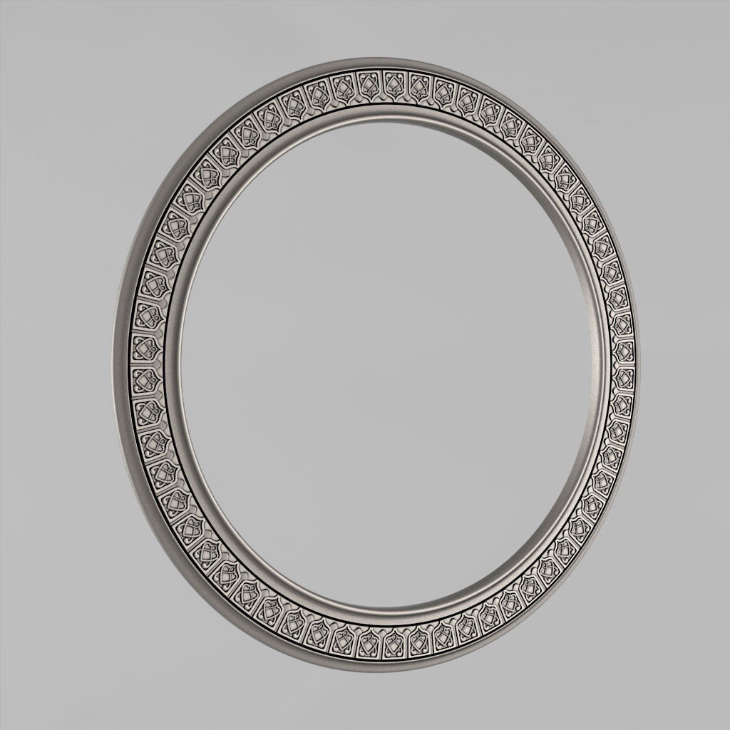Frame For A Mirror Round Shape 3d Printable Model Frame For A Mirror Round Shape 3d Print Model