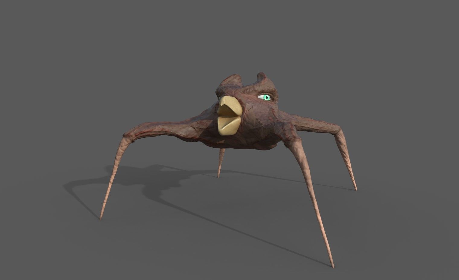 Spiked Bird Low-poly  3D model