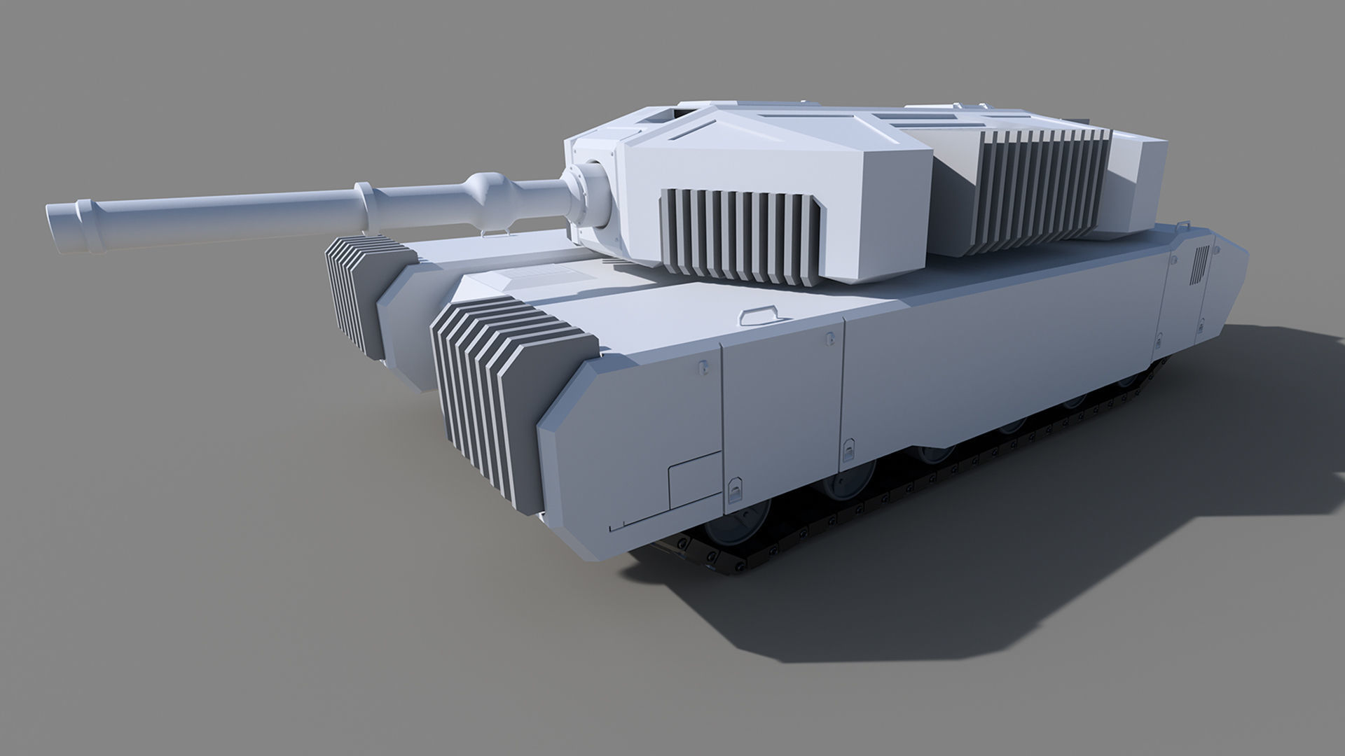 Scifi Tank Base Mesh 3D model