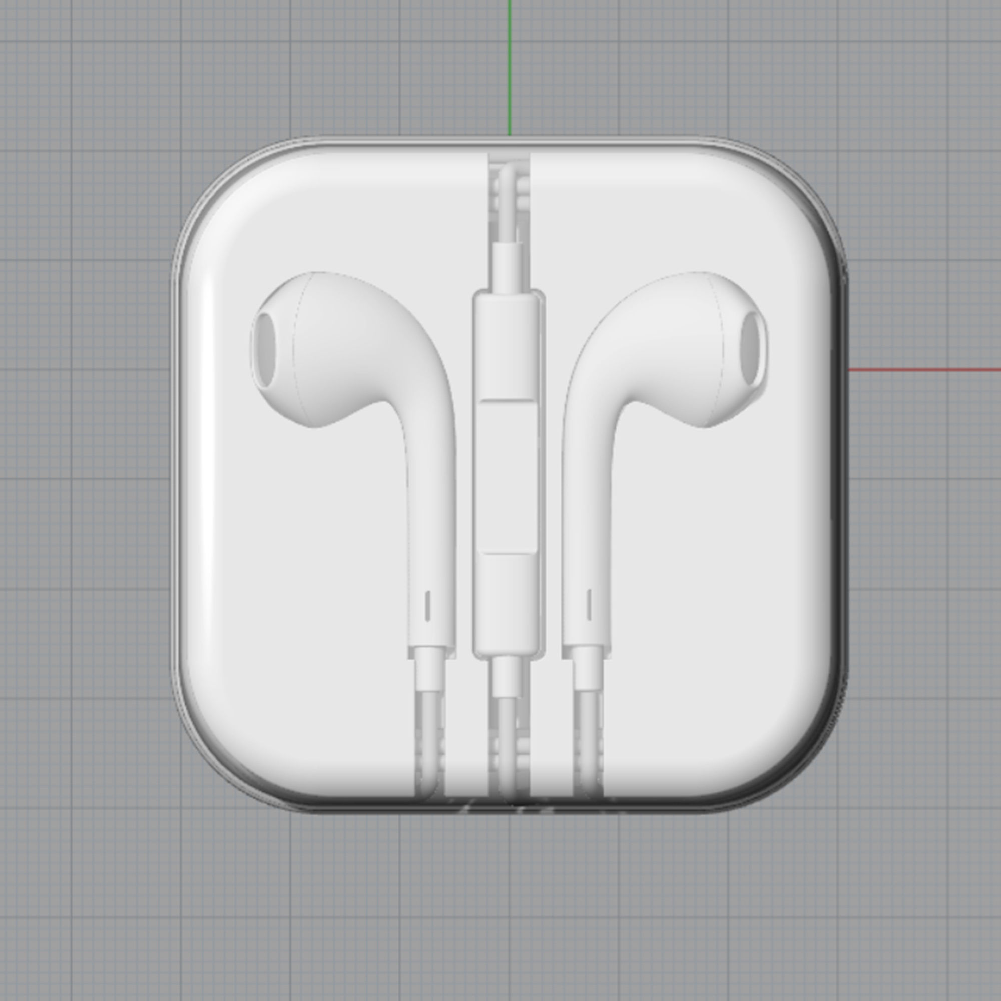 Apple EarPods iPhone7 3Dmodel