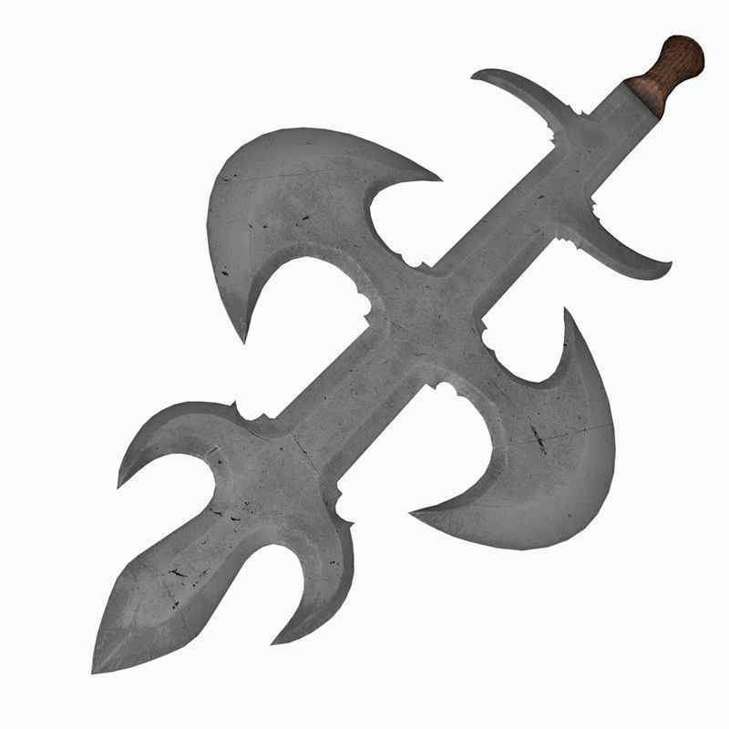 African throwing blade 3D model CGTrader
