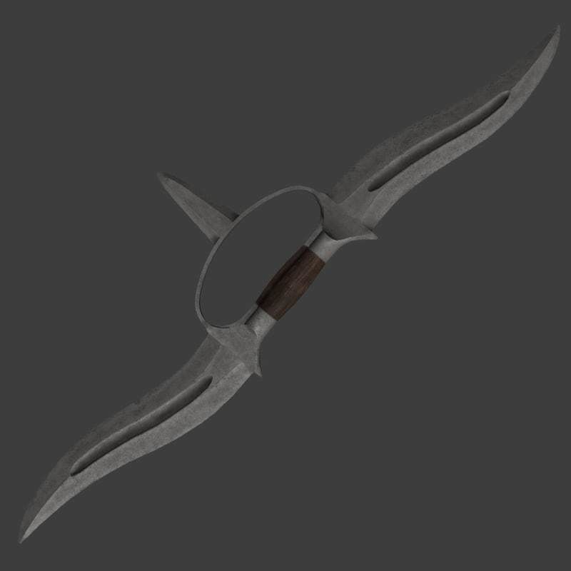 Indian thrusting knife 3D model CGTrader