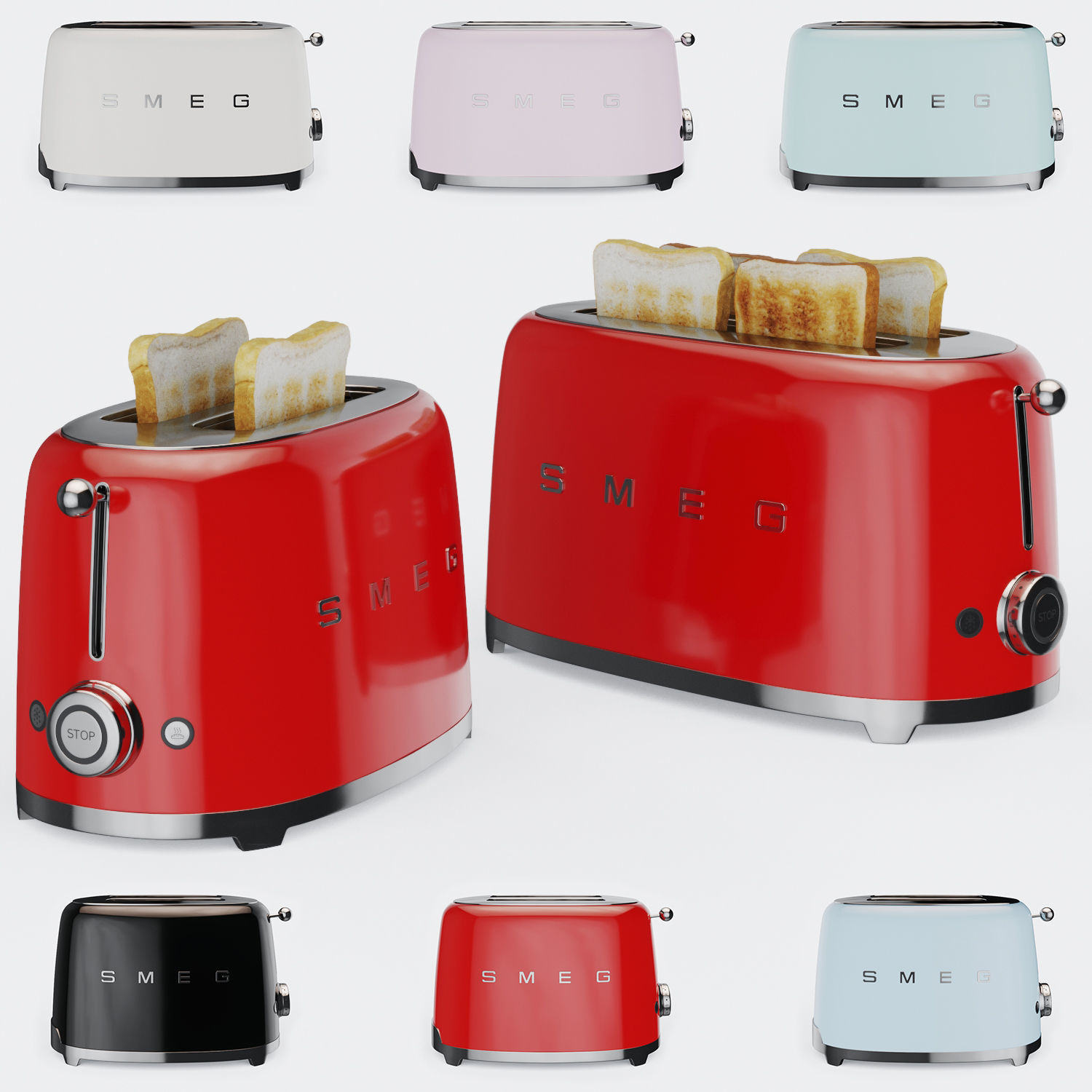 Smeg Toaster TSF01 and TSF02