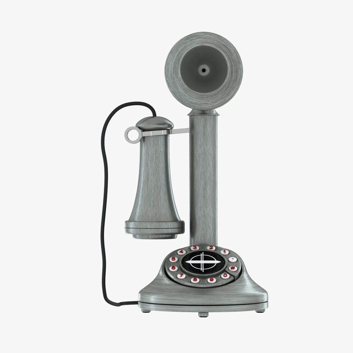 Crosley Old Candlestick Phone 3D model CGTrader