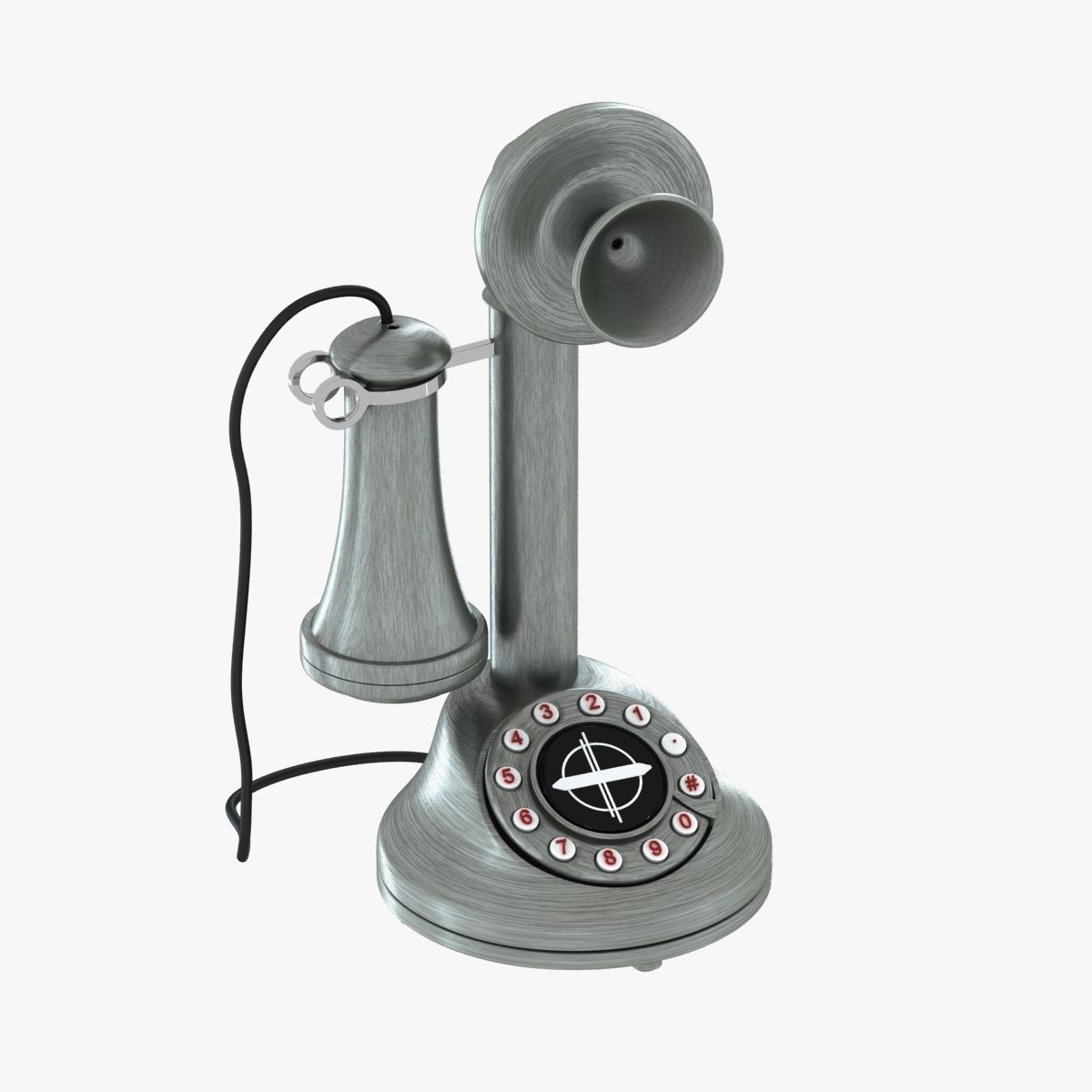 3D Crosley Old Candlestick Phone CGTrader