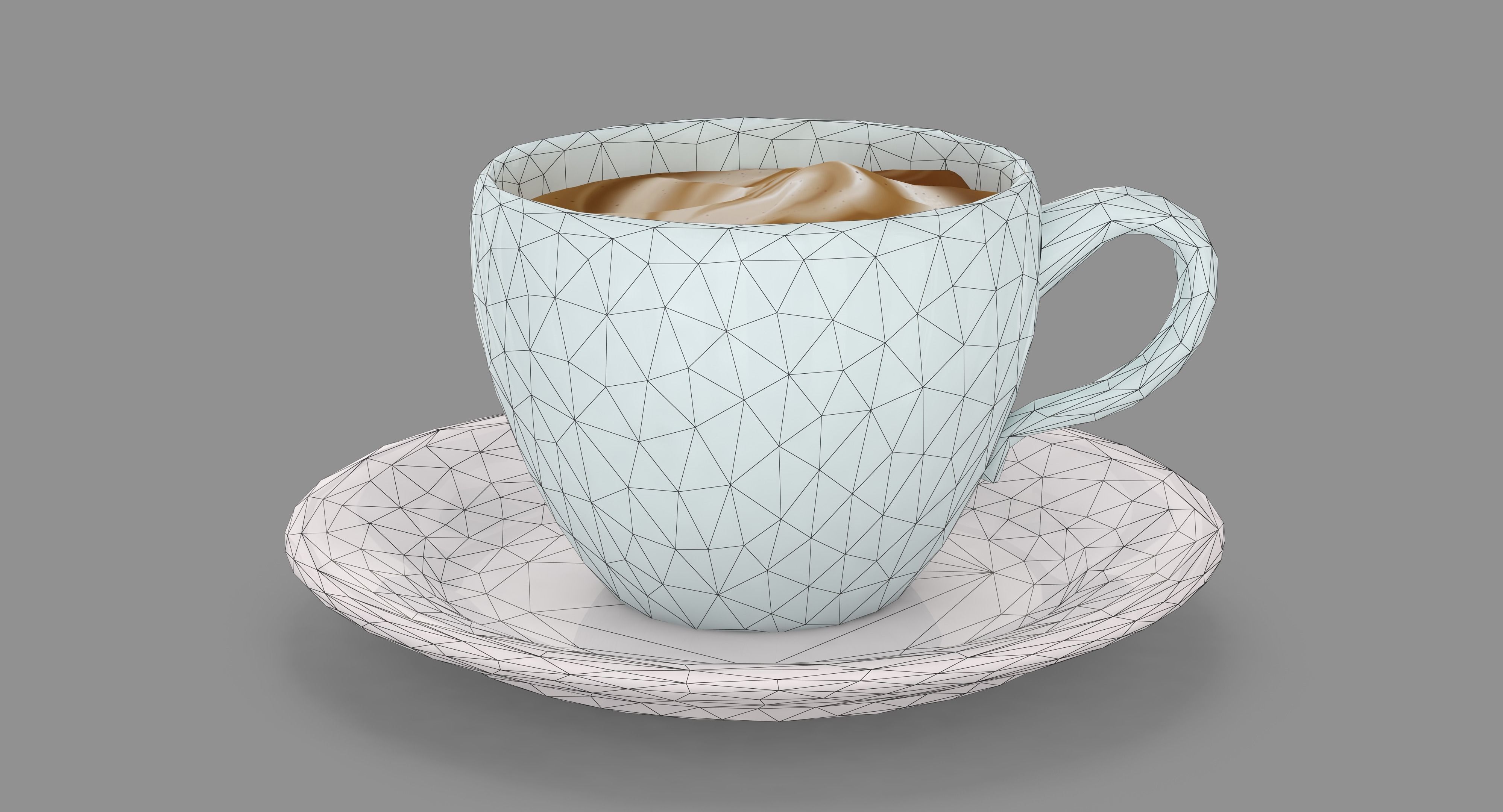3D model Cappuccino Cup VR / AR / low-poly | CGTrader