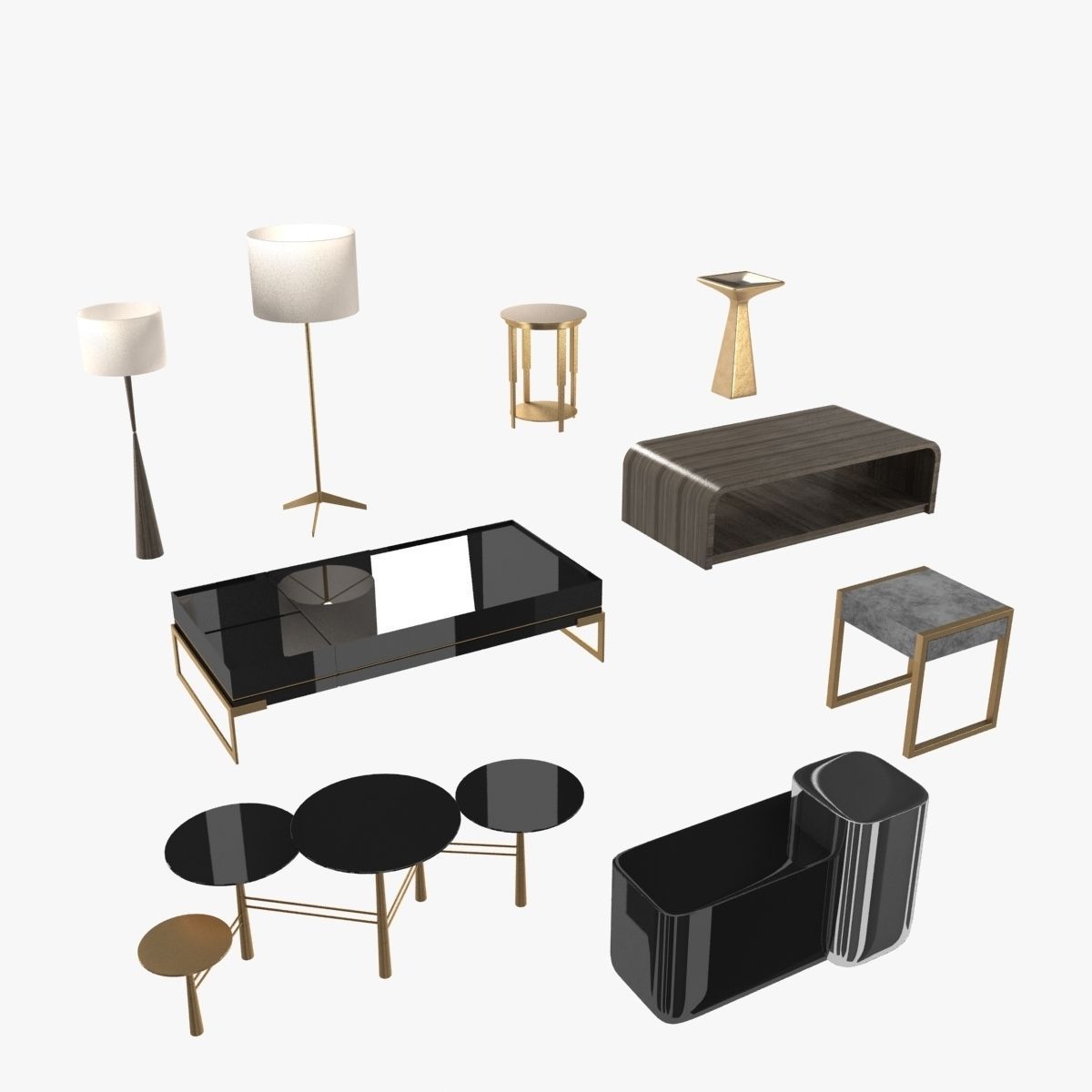 Lamps and tables furniture collection