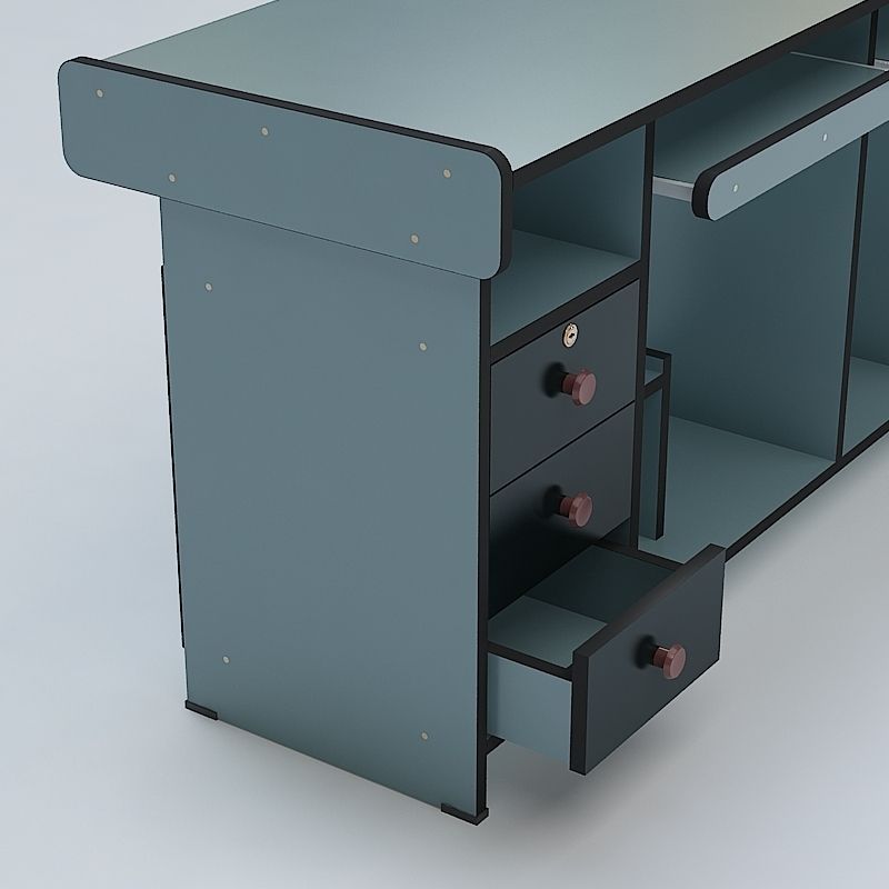 Computer Table 01 3D Model MAX OBJ 3DS FBX LWO LW LWS