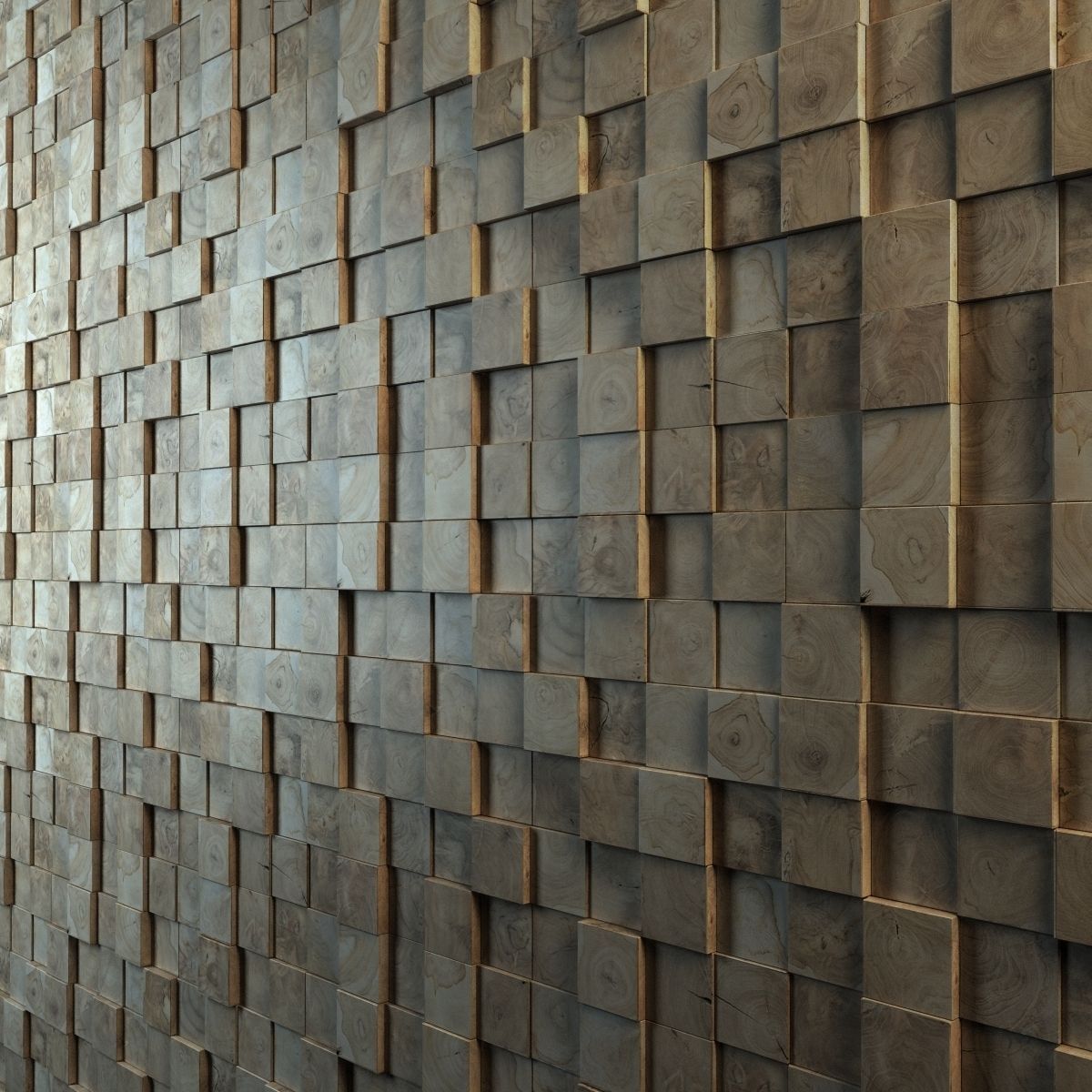 Teak Interior Cladding 3D Wall 3D model | CGTrader