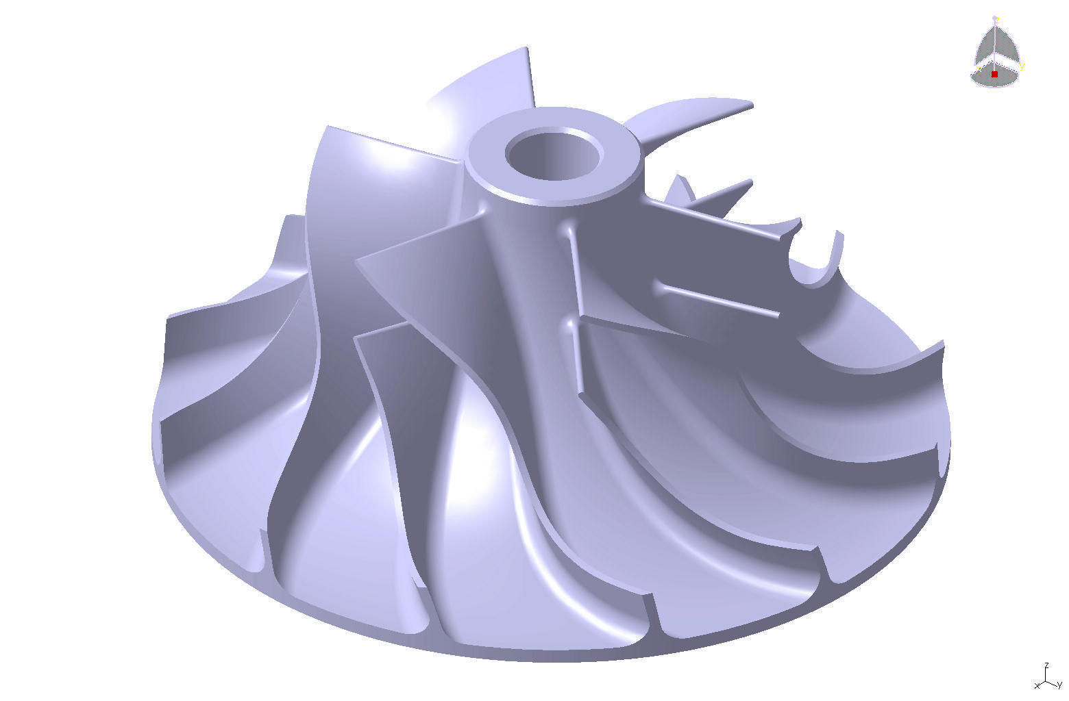 Turbocharger Rotor free 3D Model