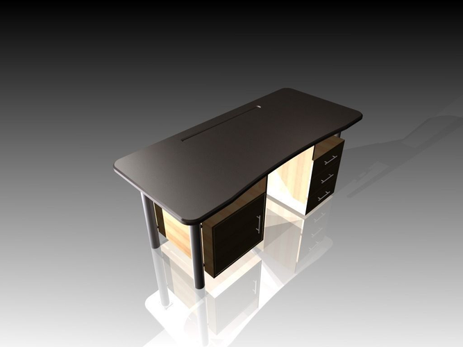 Office Table free 3D Model  CGTrader.com