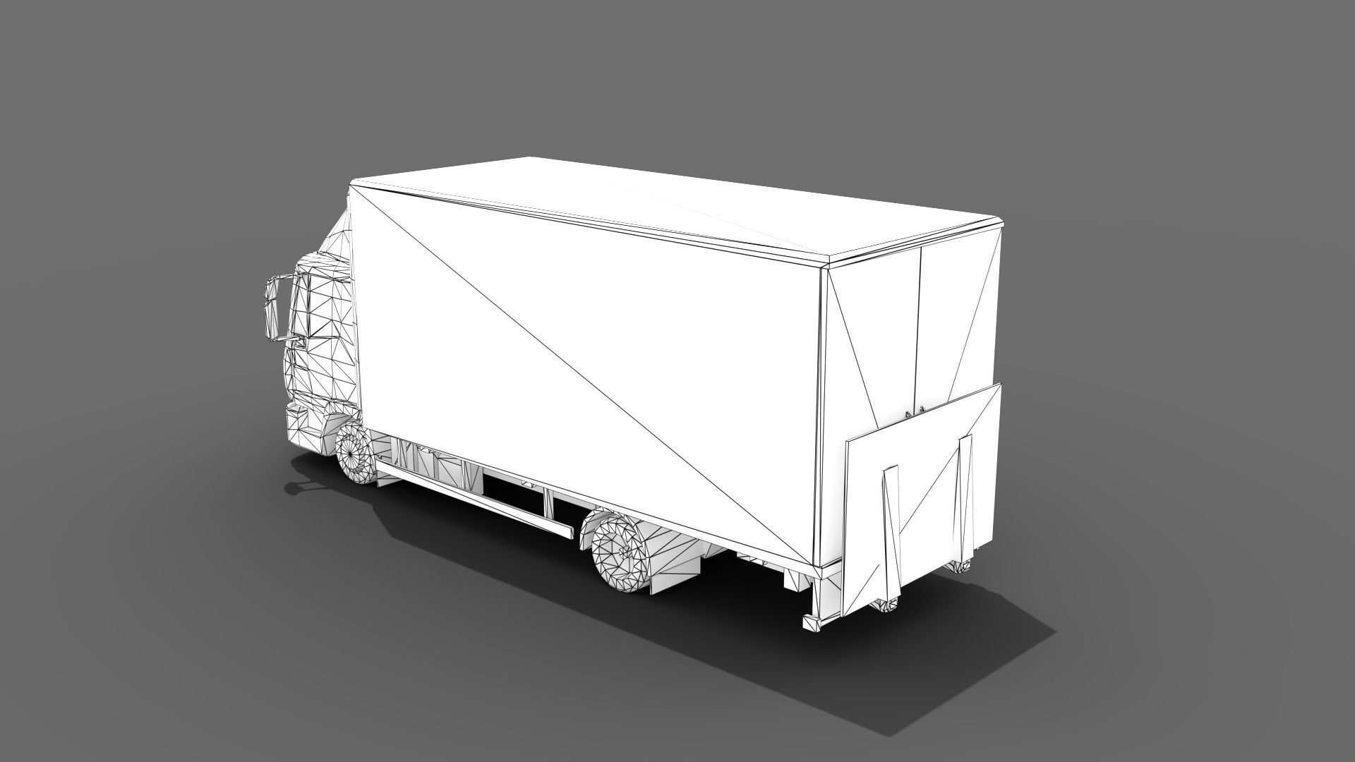 3D model Medium Size Box Truck VR / AR / lowpoly CGTrader