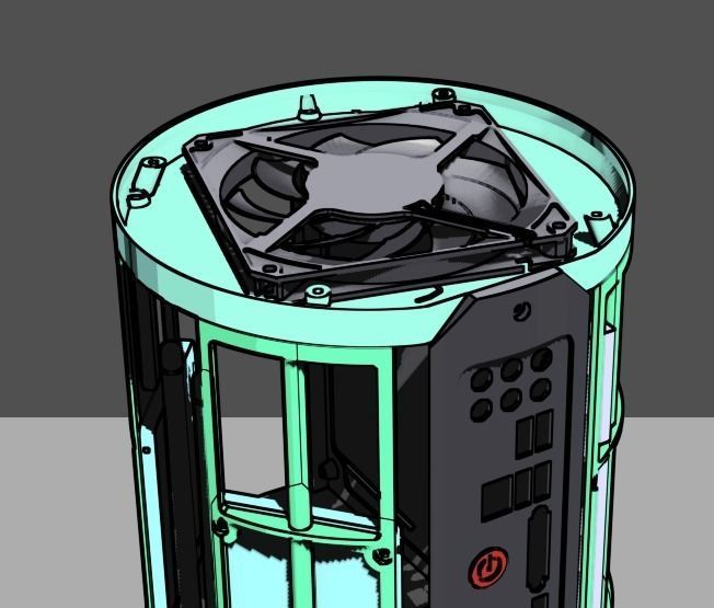 Full Printable ITX Case Mac Pro 2013 style 3D model 3D printable CGTrader