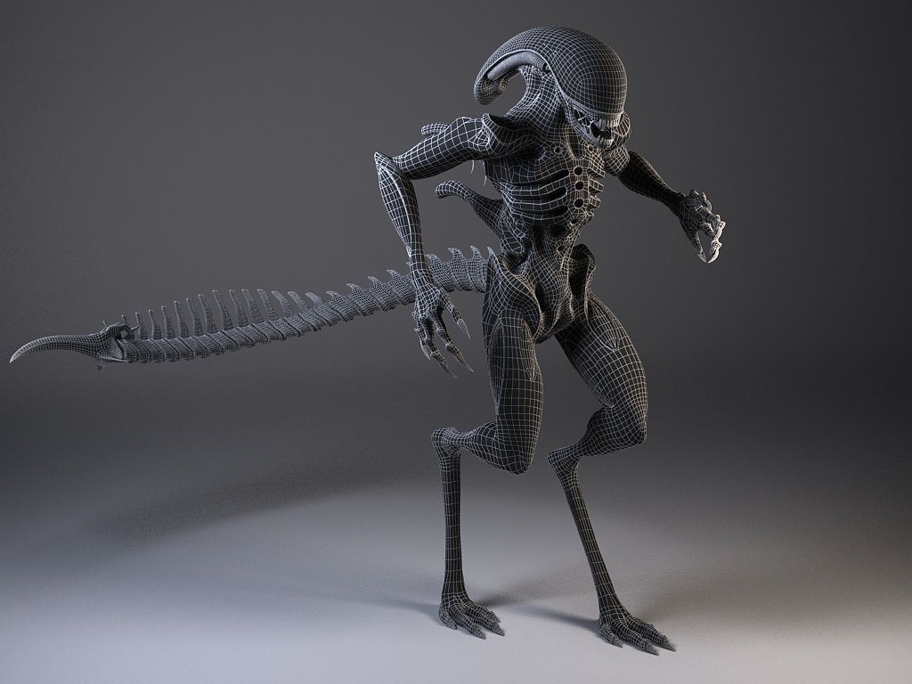 Alien Xenomorph Rigged 3D model rigged | CGTrader