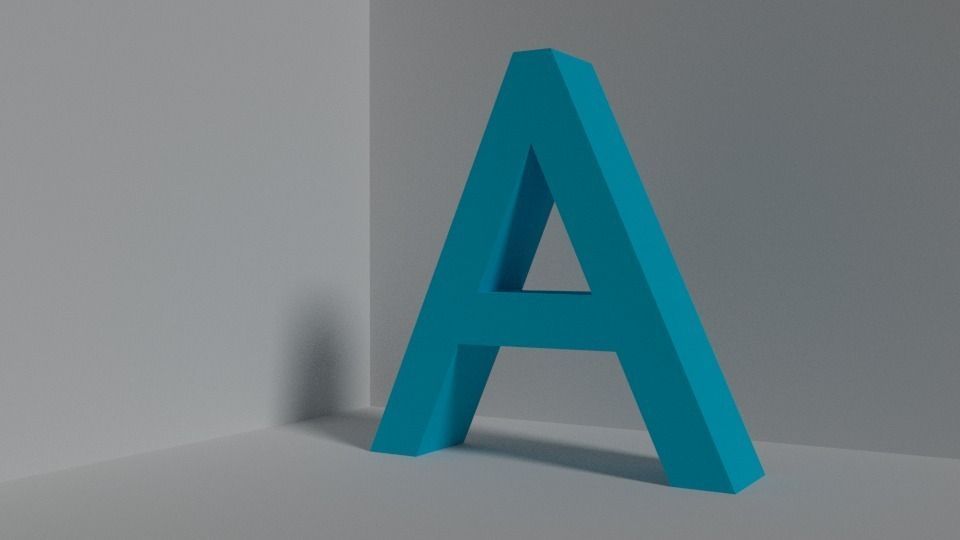 Letter A  Free low-poly  3D model