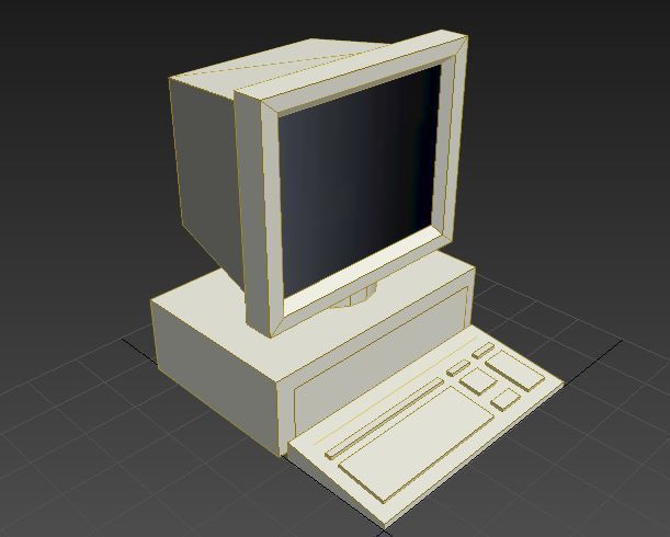 Low Poly Computer free VR / AR / low-poly 3D model | CGTrader