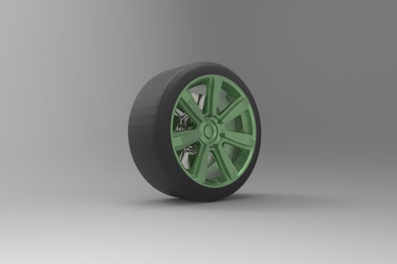 Bentley wheel with textures and tyre