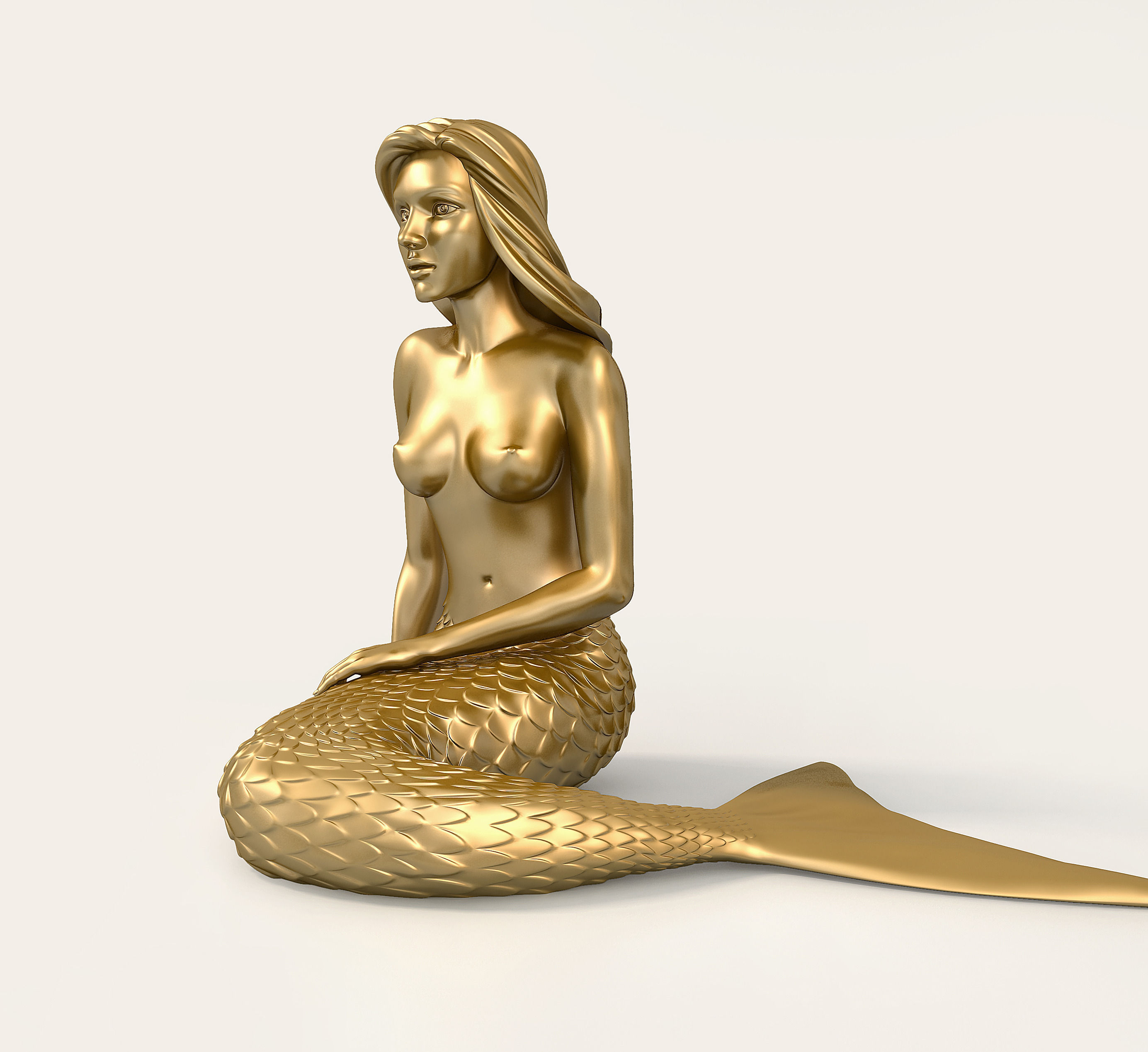 Mermaid Sculpture Model Low Poly Cgtrader Mermaid Sculpture Model Low Poly Max Obj Mtl S Fbx Stl 1