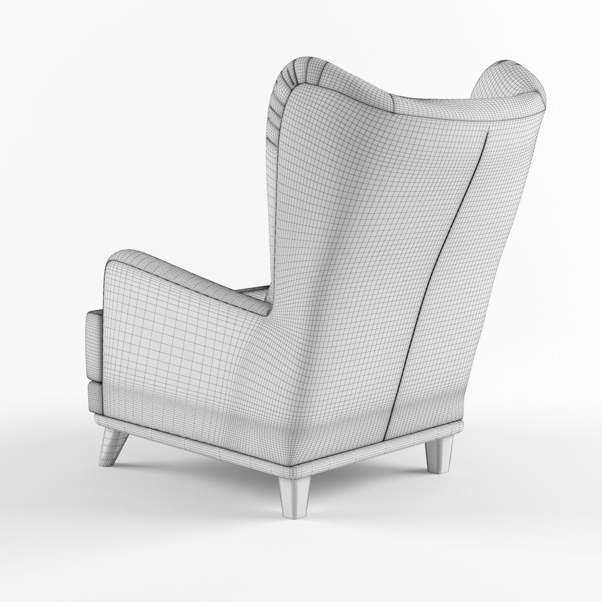 Armchair with headrest and pillow 3D model CGTrader