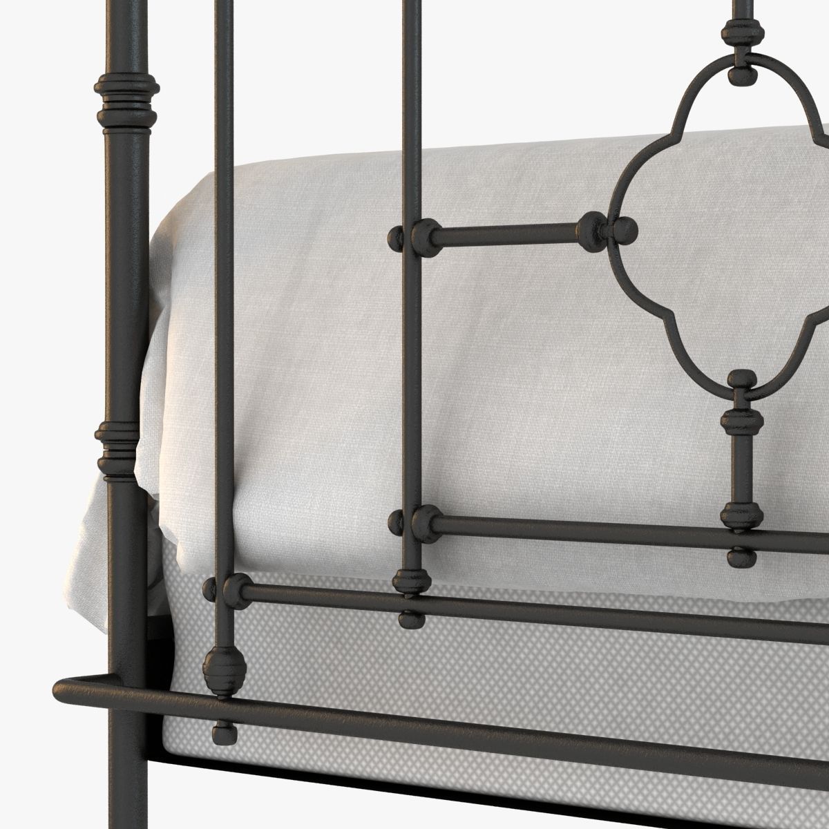 Restoration Hardware QUATREFOIL IRON BED 3D model CGTrader