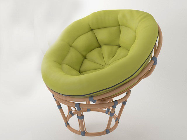 Round Wicker Chair Papasan Cgtrader Round Wicker Chair Papasan Model Max Obj Mtl Fbx 1