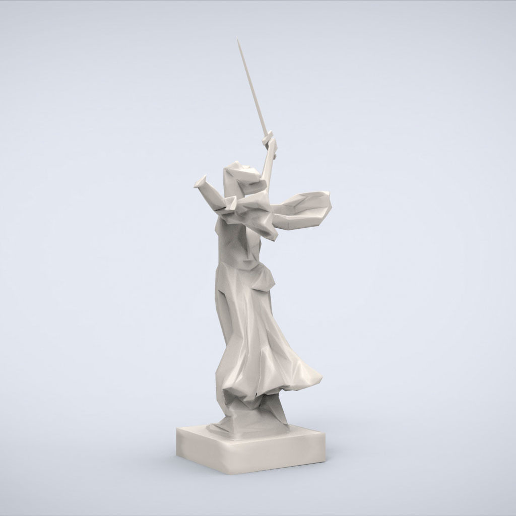 Printable Motherland Calls Lowpoly Style 3D model 3D printable | CGTrader