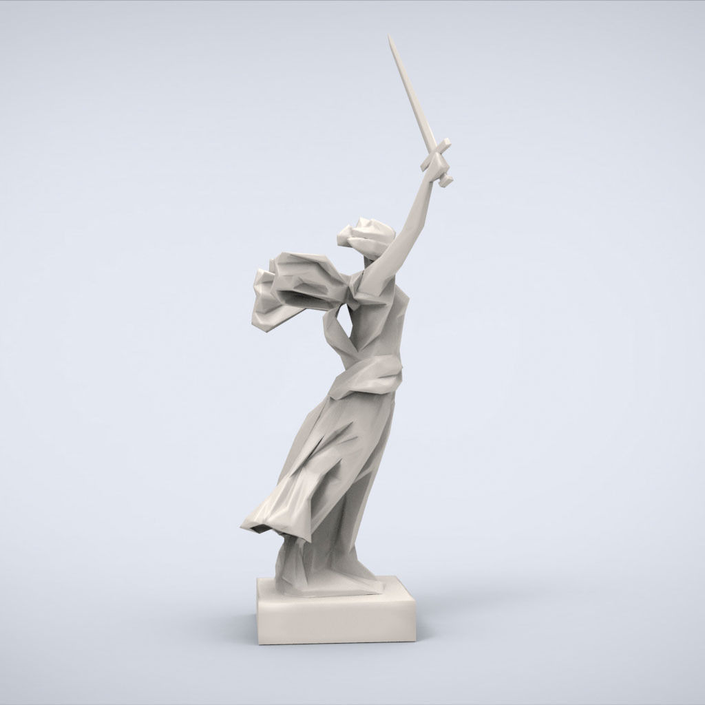 Printable Motherland Calls Lowpoly Style 3D model 3D printable | CGTrader