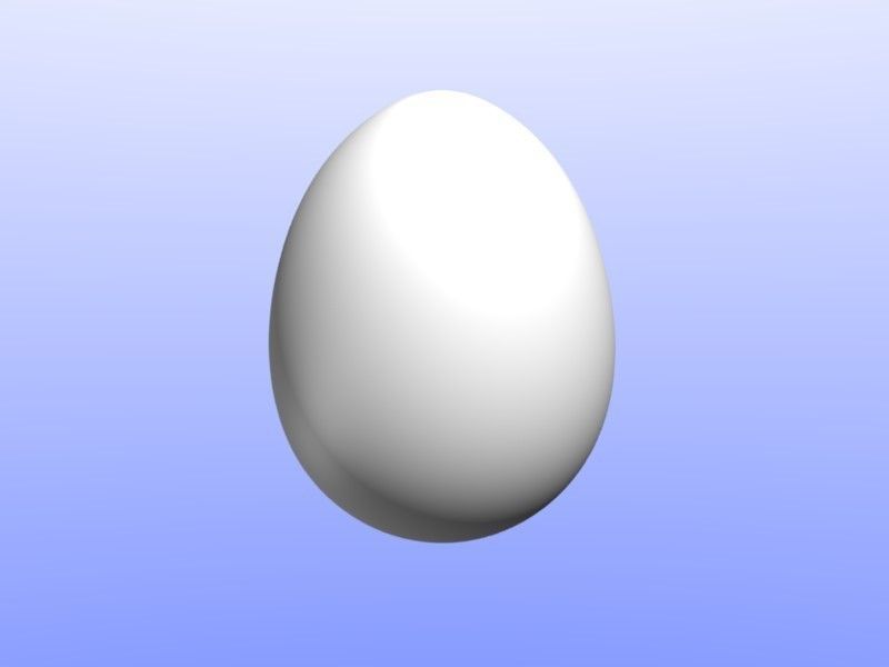 Chicken Egg 3D model 3D printable CGTrader