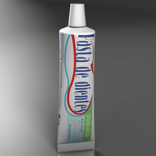 Toothpaste 3D Model MAX OBJ 3DS FBX MA MB