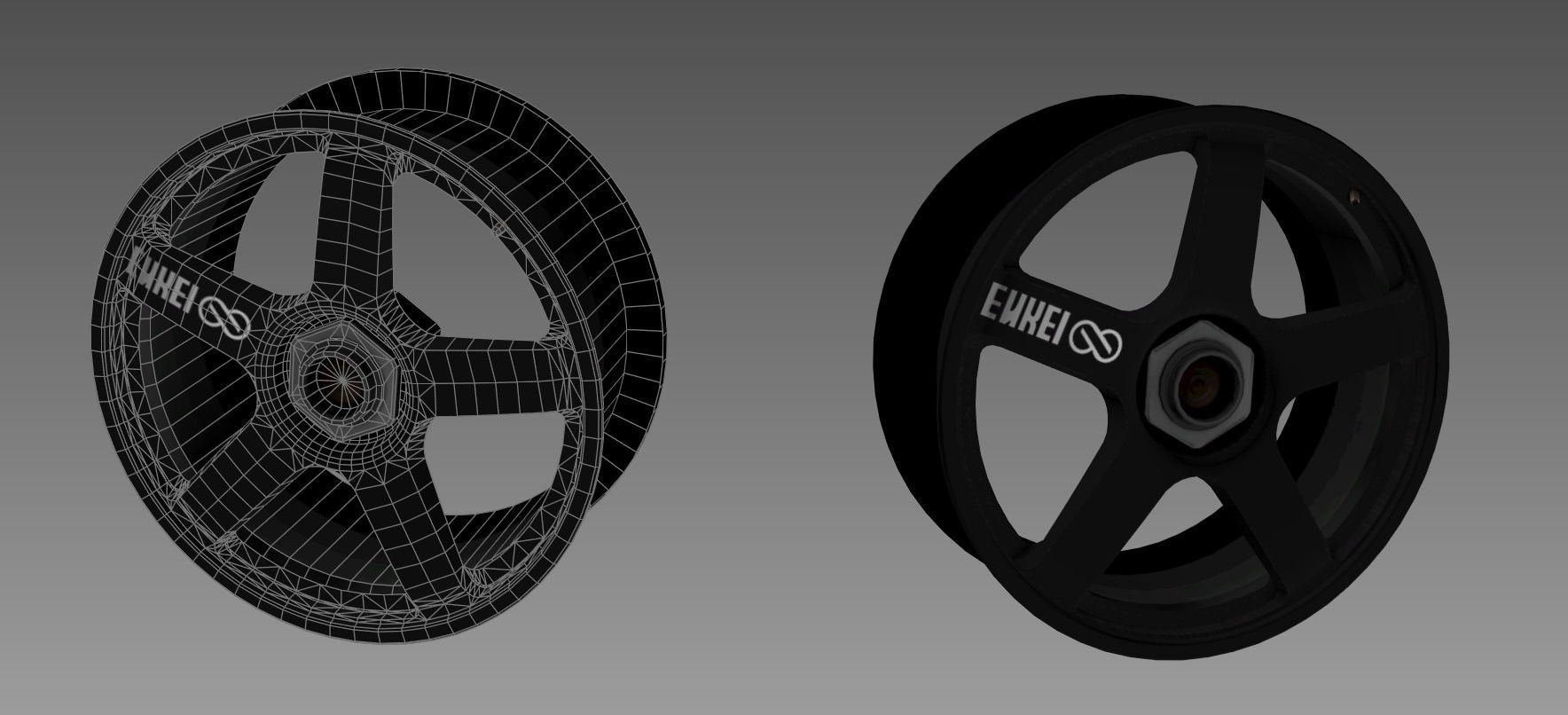 Enkei Evo race car alloy