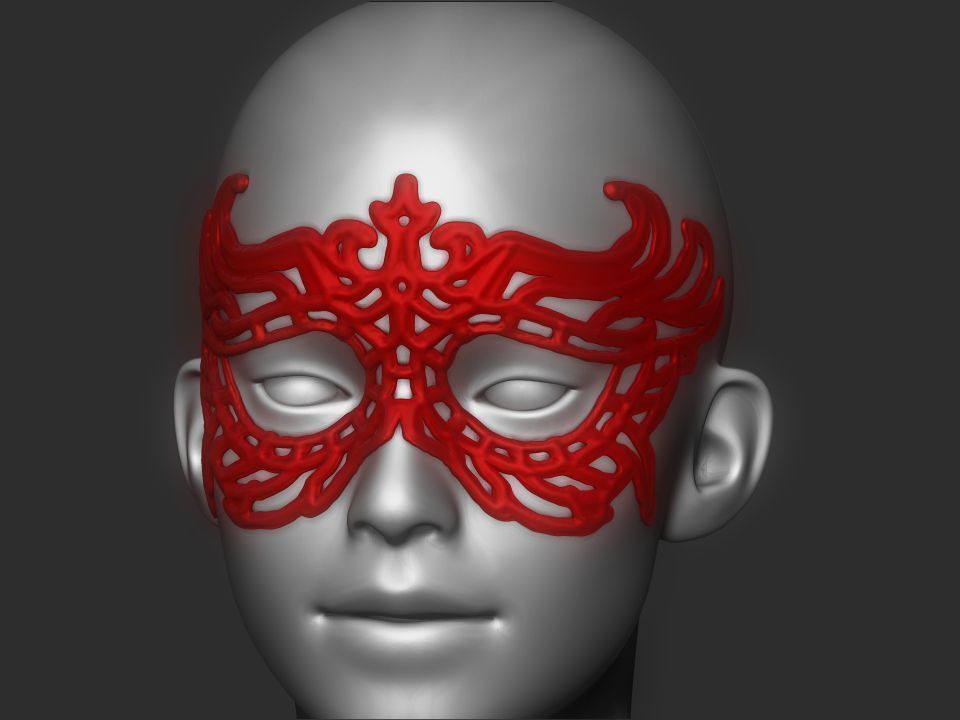 Evil Girl Mask 3D print model