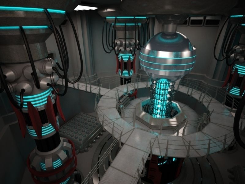3d scifi base reactor