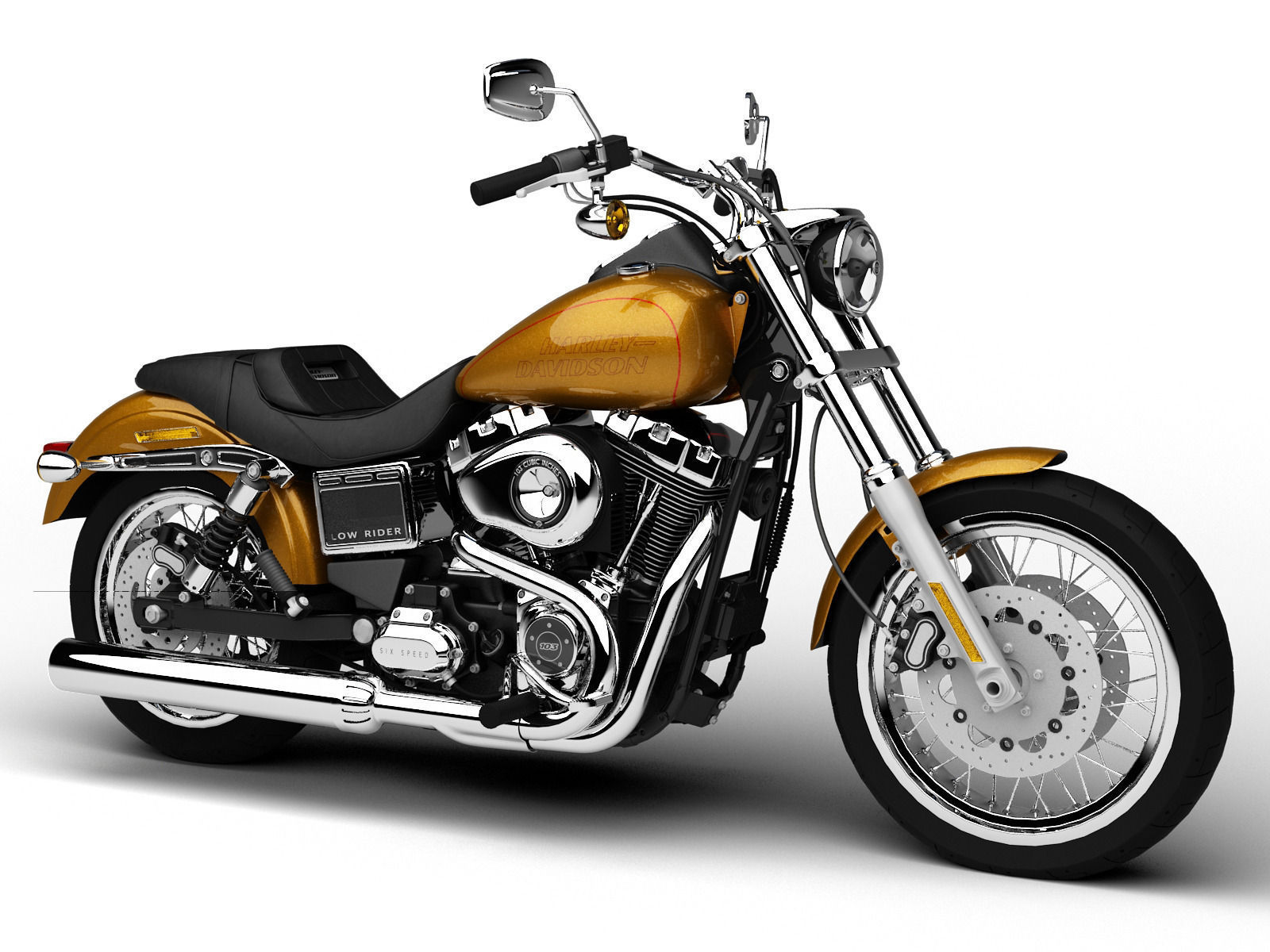 HarleyDavidson FXDL Dyna Low Rider 2015 3D Model MAX OBJ