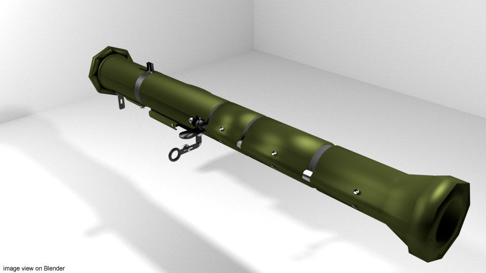 Rocket Launcher Shoulderfired AT4 3D model CGTrader