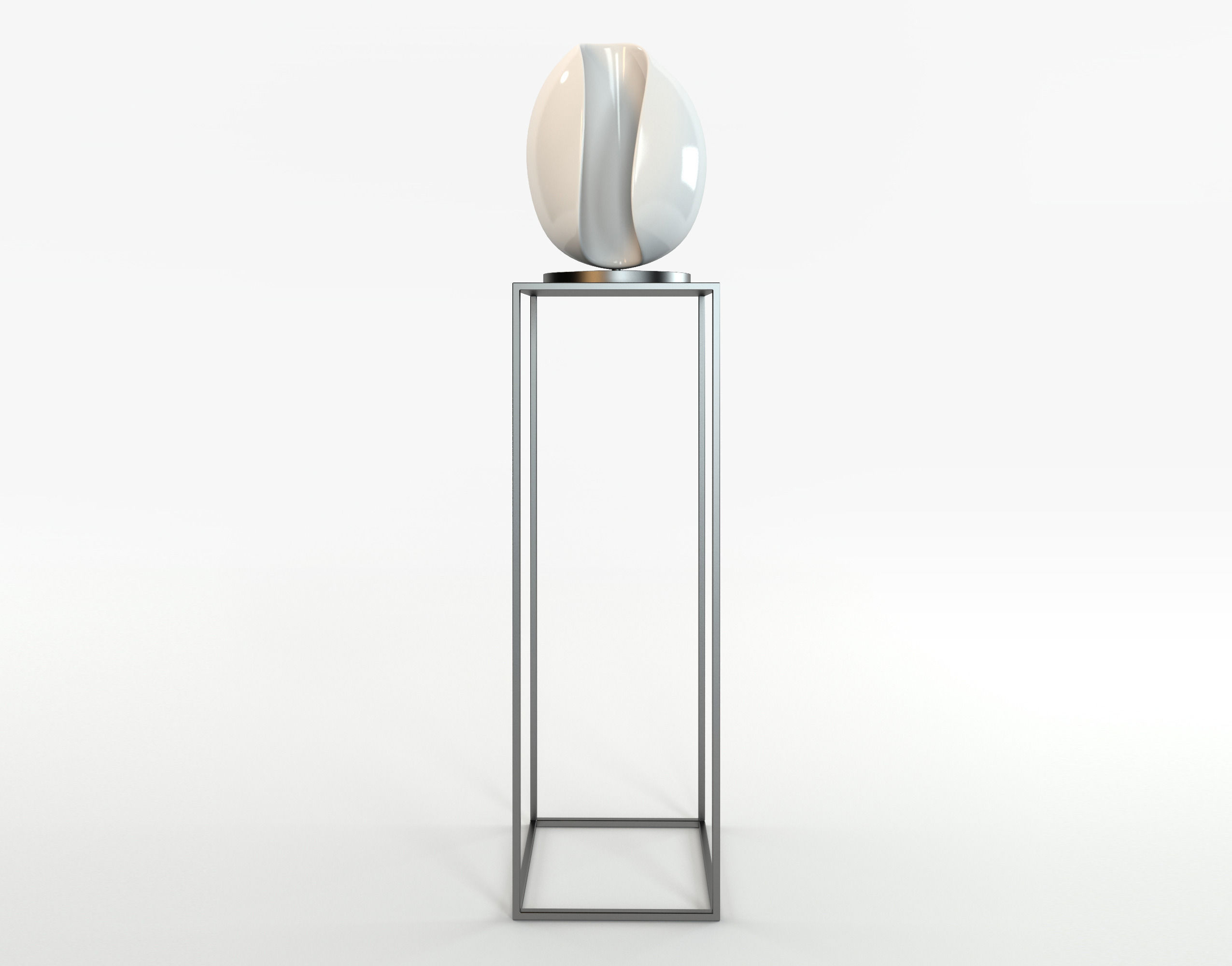 3D Shell Sculpture Stand Decor CGTrader