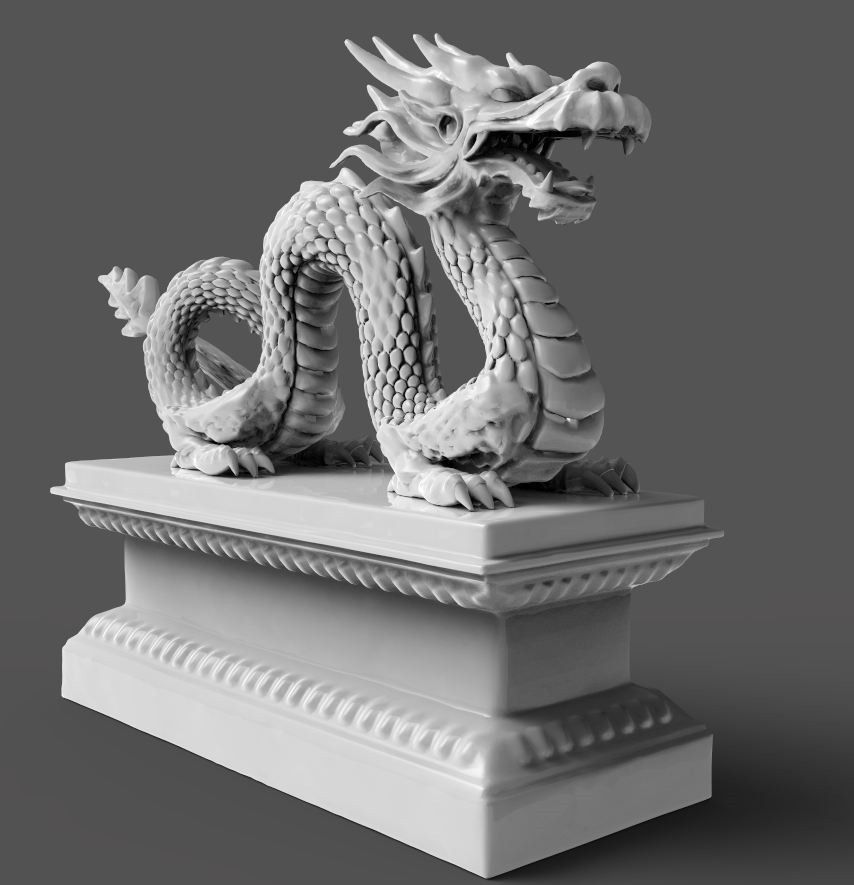Chinese Dragon 3D model 3D printable CGTrader
