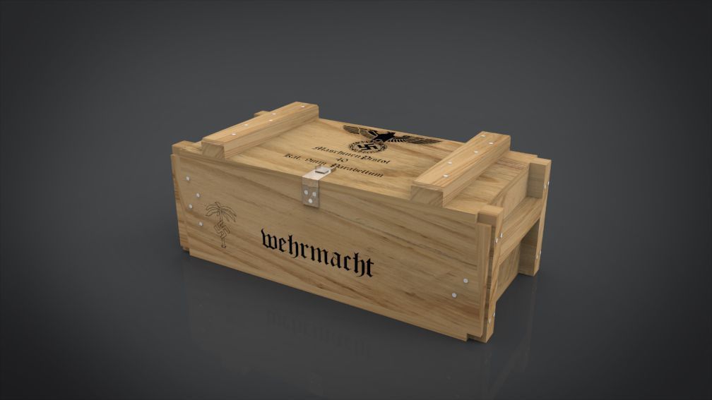 3D model WW2 German AmmoCrate VR / AR / lowpoly MAX